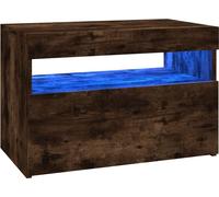 vidaXL Armoire TV avec lampes LED chêne fumé 60x35x40 cm
