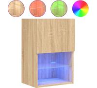 vidaXL Armoire TV avec lampes LED Chêne Sonoma 40,5x30x60 cm