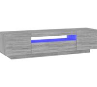 vidaXL Armoire TV avec lampes LED Gris Sonoma 160x35x40 cm