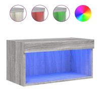 vidaXL Armoire TV avec lampes LED Gris Sonoma 60x30x30 cm