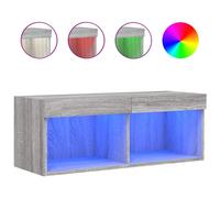 vidaXL Armoire TV avec lampes LED Gris Sonoma 80x30x30 cm