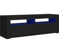 vidaXL Armoire TV avec lampes LED Noir 120x35x40 cm