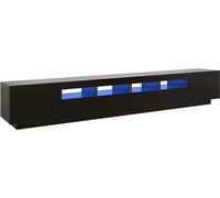 vidaXL Armoire TV avec lampes LED Noir 260x35x40 cm
