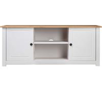 vidaXL Armoire TV Blanc 120x40x50 cm Pin massif de Panama