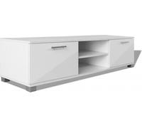 vidaXL Armoire TV blanc brillant 120x40,5x35 cm
