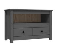 vidaXL Armoire TV Gris 79x35x52 cm Pin massif