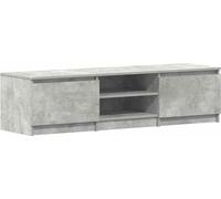 Meuble TV Gris béton 140x40x35,5 cm Bois d ingénierie