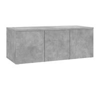 vidaXL Armoire TV gris béton 80x34x30 cm Bois composite