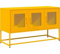 vidaXL Armoire TV jaune moutarde 100,5x39x60,5 cm Acier laminé à froid