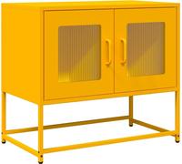 vidaXL Meuble TV Jaune Moutarde 68x39x60,5 cm Acier laminé à Froid