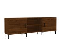 vidaXL Armoire TV marron imitation chêne 150x30x50 cm Matériau dérivé du bois
