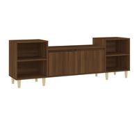 vidaXL Armoire TV marron imitation chêne 160x35x55 cm Matériau dérivé du bois
