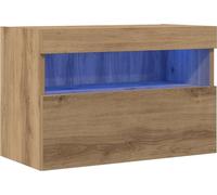 vidaXL Armoire TV murale avec lampes LED Artisan chêne 60x30x40 cm