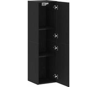 vidaXL Armoire TV murale Chêne noir 30,5 x 30 x 110 cm Bois composite