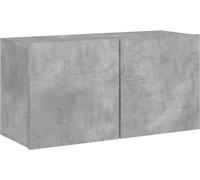 vidaXL Armoire TV murale gris béton 80x30x41 cm