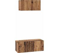 vidaXL Armoire TV Set 2 pcs Vieux bois 80 x 30 x 30 cm Bois composite