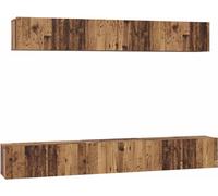 vidaXL Armoire TV Set mural 5 pcs Vieux bois moyen Bois composite
