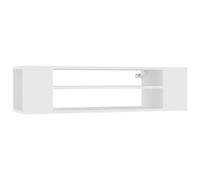 Vidaxl Meuble Tv Suspendu Blanc 100x30x26,5 Cm Aggloméré Blanc