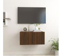 Vidaxl Armoire Tv Suspendue Chêne Marron 60x30x30 Cm Bois D'ingénierie Marron
