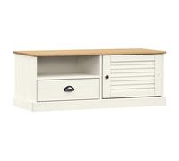 vidaXL Armoire TV VIGO blanc 106x40x40 cm pin massif