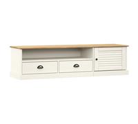 vidaXL Armoire TV VIGO blanc 156x40x40 cm pin massif