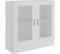 vidaXL Armoire vitrine blanc 82,5x30,5x80 cm Bois composite