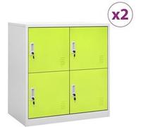 Armoire à Casiers Gris Clair et Rouge 90x45x92,5 cm Acier Rangement vidaXL