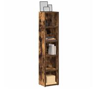 Vidaxl Armoires À Cd 2 Pcs Chêne Fumé 21x16x93,5 Cm Bois D'ingénierie