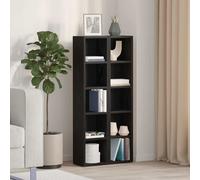 Vidaxl Armoires À Cd 2 Pcs Chêne Noir 21x16x93,5 Cm Bois D'ingénierie Noir