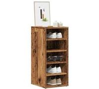 vidaXL Armoires à chaussures 2 pcs vieux bois bois d'ingénierie, armoire de rangement de chaussures, support à chaussures, 856711 Marron