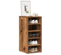 vidaXL Armoires à chaussures 2 pcs vieux bois bois d'ingénierie, armoire de rangement de chaussures, support à chaussures, 856711