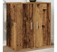 Vidaxl Armoires À Chaussures 2 Pcs Vieux Bois Bois D'ingénierie Marron