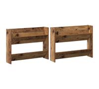 vidaXL Armoires à chaussures murales - 2 pièces, style rétro, 80x18x60 cm, en bois d'ingénierie