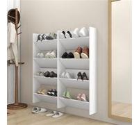 vidaXL Armoires à chaussures murales 4 pcs Blanc 60x18x60 cm Aggloméré