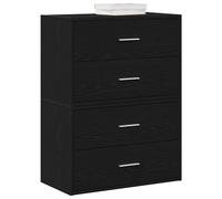 Vidaxl Armoires Avec 2 Tiroirs 2 Pcs Chêne Noir Bois D'ingénierie Marron