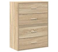 Vidaxl Armoires Avec 2 Tiroirs 2 Pcs Chêne Sonoma Bois D'ingénierie Marron