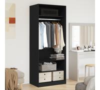 Vidaxl Armoires Chêne Noir Lot De 2 Chêne Noir Bois D'ingénierie