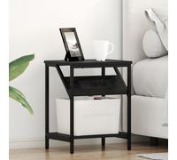 Vidaxl Armoires De Chevet 2 Pcs Chêne Noir 38 X 30 X 48 Cm