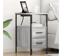 Vidaxl Armoires De Chevet 2 Pcs Sonoma Gris 30 X 48 X 61 Cm