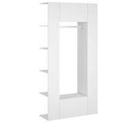 Vidaxl Armoires De Couloir 2 Pcs Blanc Bois D'ingénierie Blanc