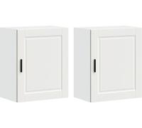 vidaXL Armoires de cuisine suspendues 2 pcs. Porto Blanc Bois composite