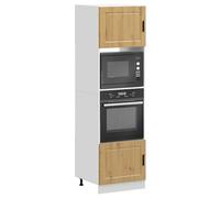 vidaXL Armoires de Four 2 pcs Porto chêne Artisanal Bois d'ingénierie, unité de Four, Armoire de Four de Cuisine, unité de Base de Four