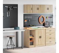 vidaXL Armoires de garage 2 pcs chêne sonoma bois d'ingénierie 3328262