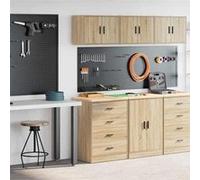 Armoires de garage 2 pcs chêne sonoma bois d'ingénierie 3328334