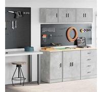 Armoires de garage 2 pcs gris béton bois d'ingénierie 3328299