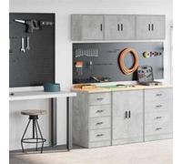 Armoires de garage 2 pcs gris béton bois d'ingénierie 3328326