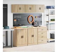 Armoires de garage 6 pcs chêne sonoma bois d'ingénierie vidaXL