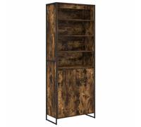 vidaXL Armoires Hautes 2 pcs Chêne Fumé 60 x 36 x 300 cm
