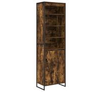 vidaXL Armoires Hautes 2 pcs Chêne Fumé 60 x 36 x 300 cm