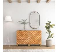 Vidaxl Armoires Latérales 2 Pcs Marron Et Noir 60x33,5x75 Cm Multicolore